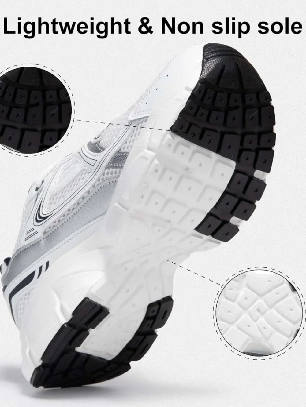 Women's White Chunky Fashion Sneakers Casual Sports Shoes Mesh Athletic